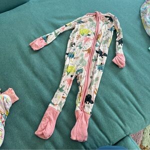 Little Sleepies Pink Dinosaurs